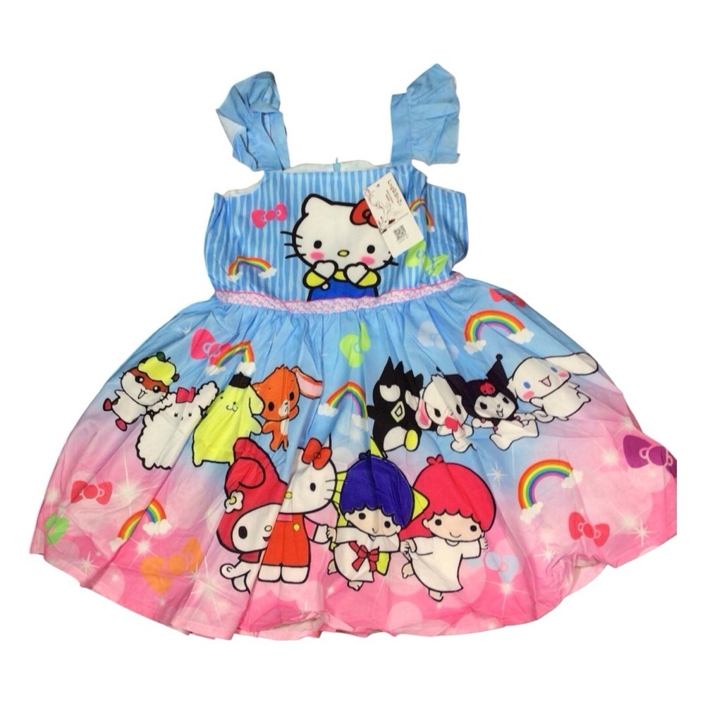 Hello Kitty Rainbow Dress for Kids NWT size medium